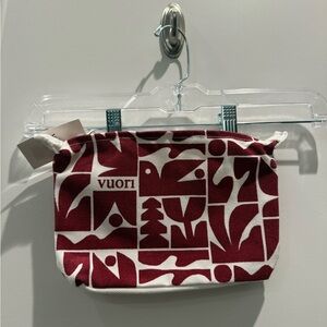 Vuori Burgundy and White Cosmetic Bag